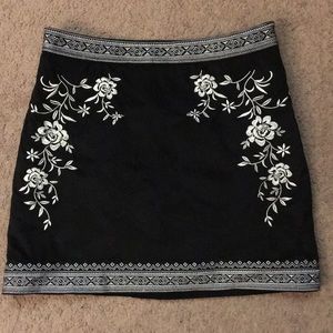Forever 21 Skirts - Black patterned suede skirt Forever 21 Skirts - Black patterned suede skirt
